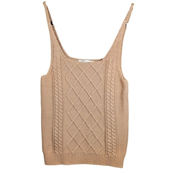 Grace & Gather Women’s Sweater Tank Camel S – Old Money, Cottagecore, Academia - Picture 2 of 10